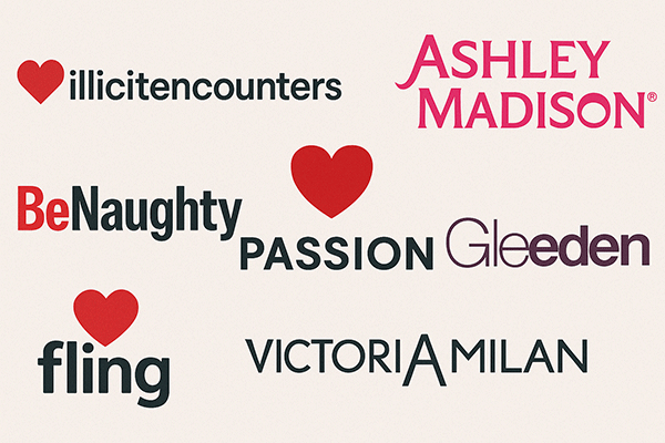 [Chart representing the ecosystem of discreet dating platforms]
